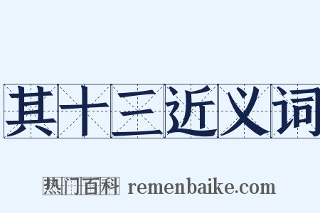 其十三近义词是什么意思的图片